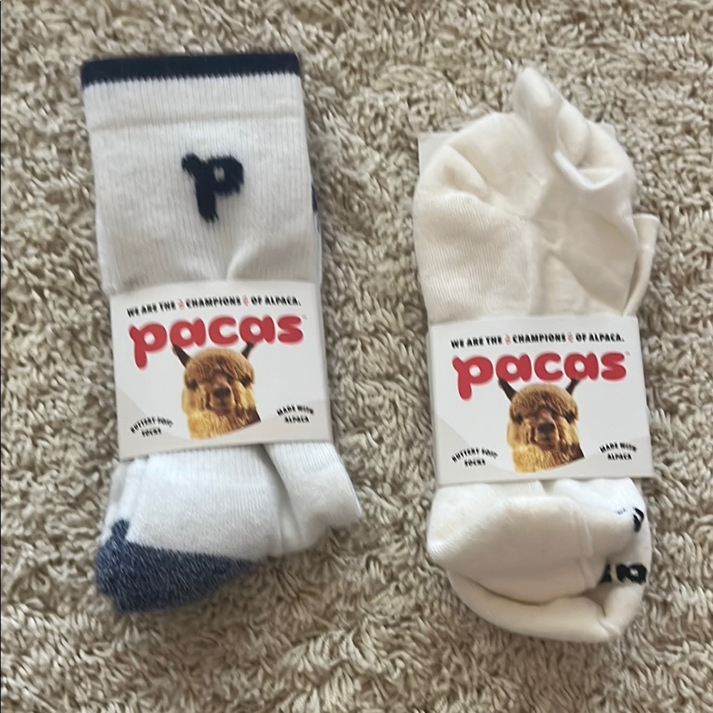 Pacas Alpaca Socks - White and Cream